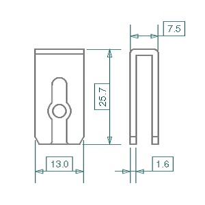 [H1007] Befestigungslasche für MiniVal/miniOTO Sicherungshalter - wasserdicht - H7101