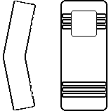 [V4D2H064-1ZL00-3TL] Carling switch Contura - ON-NONE-ON - LAMP white - rocker Contura X - black - seat heating