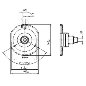[8.00922.139] Trailer plug 12 V, 7-pin, surface seal with cable entry for socket outlets with flattened shape, with water drainage holes
